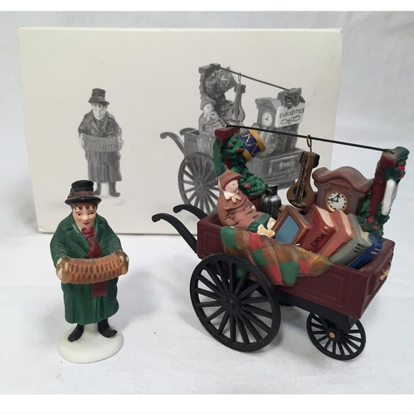 Department 56 Other - Department 56 Chelsea Market‎ Curiosities Monger & Cart Figurine Set - Like New